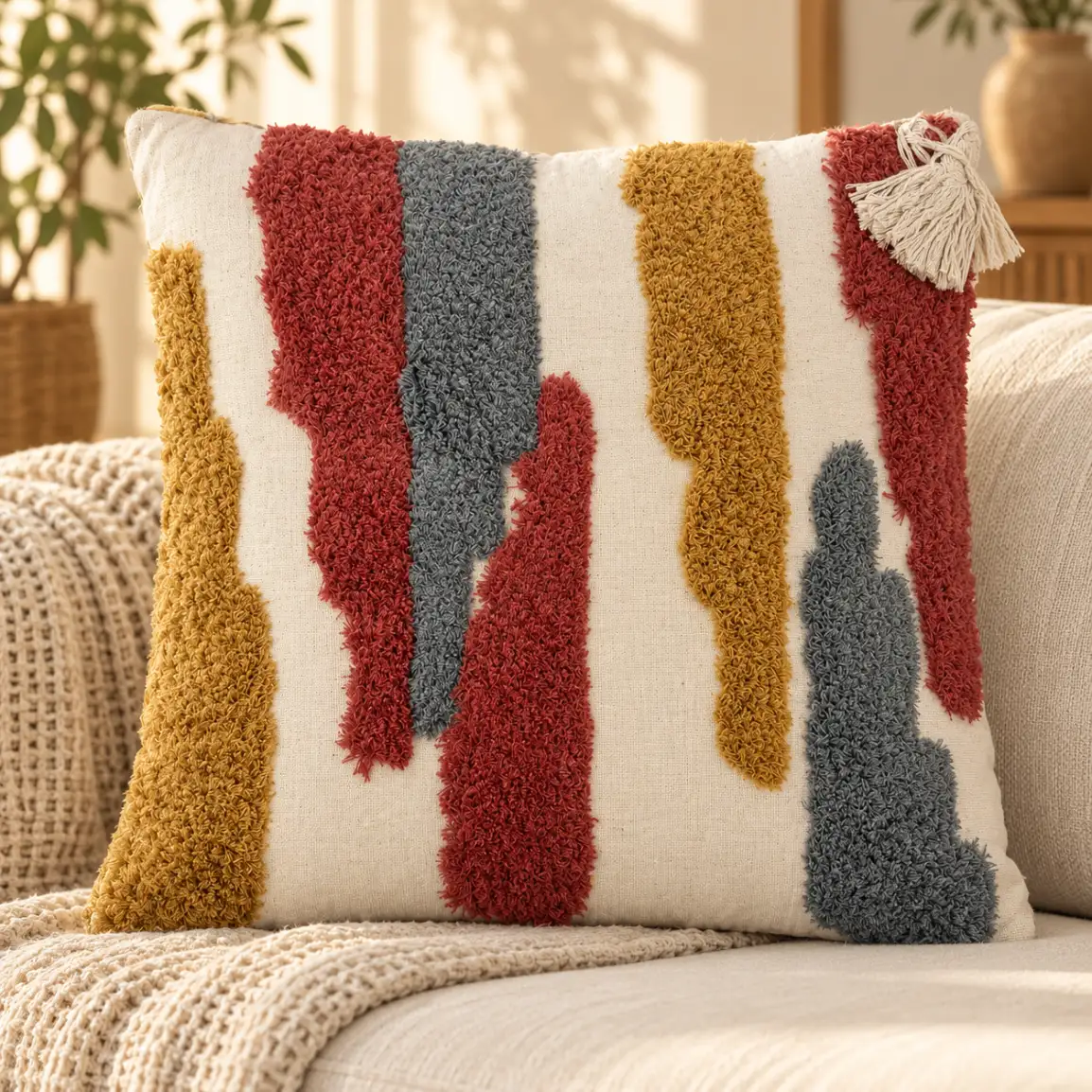 Prominent decorative pillow face - multiple designs and colors