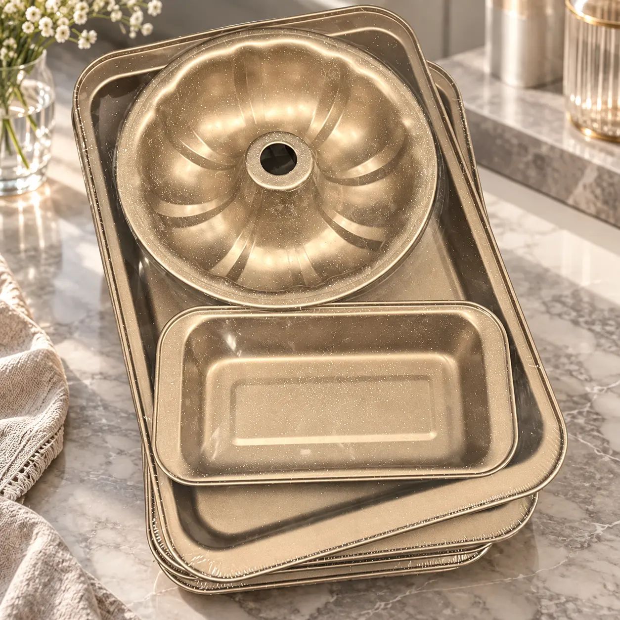 Baking pans and oven trays set 3 pieces