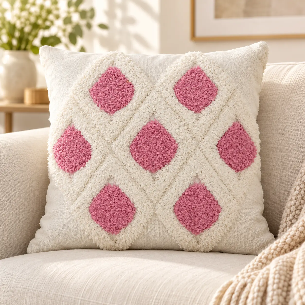 Prominent decorative pillow face - multiple designs and colors
