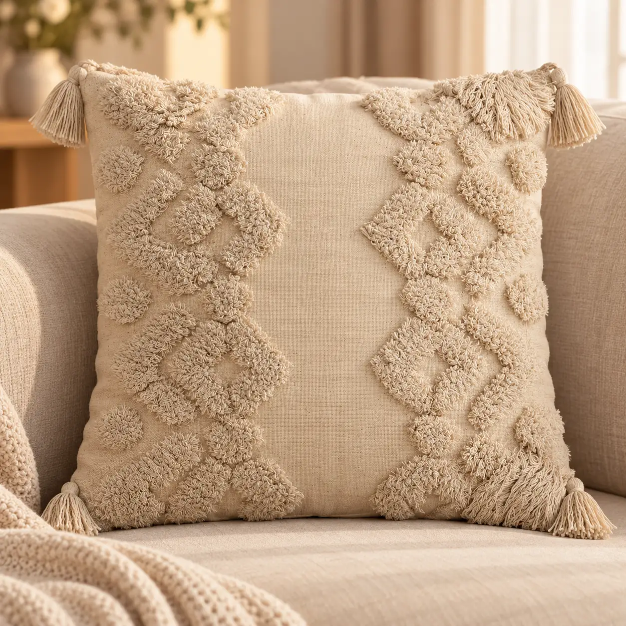 Prominent decorative pillow face - multiple designs and colors